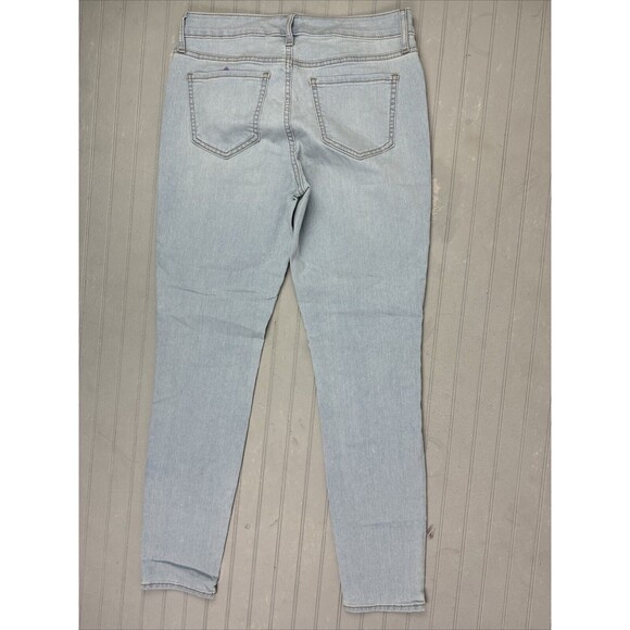 Old Navy Size 8 Womens Jeans Mid Rise Super Skinny Stretch Light Wash - Picture 4 of 4